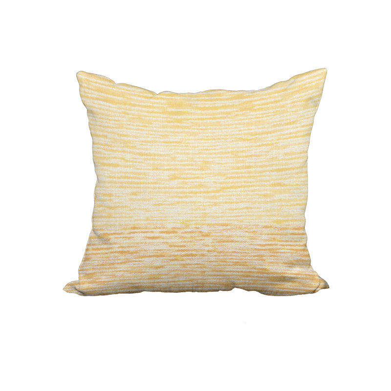 Abstract Reversible Throw Pillow, 18"x18", Yellow