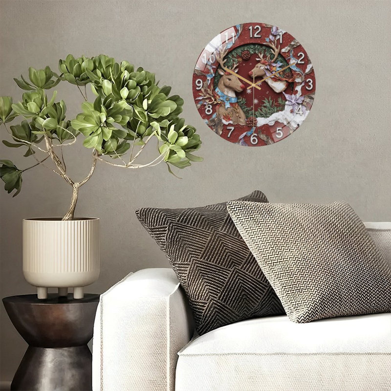 Horloge murale de Noël 12 po