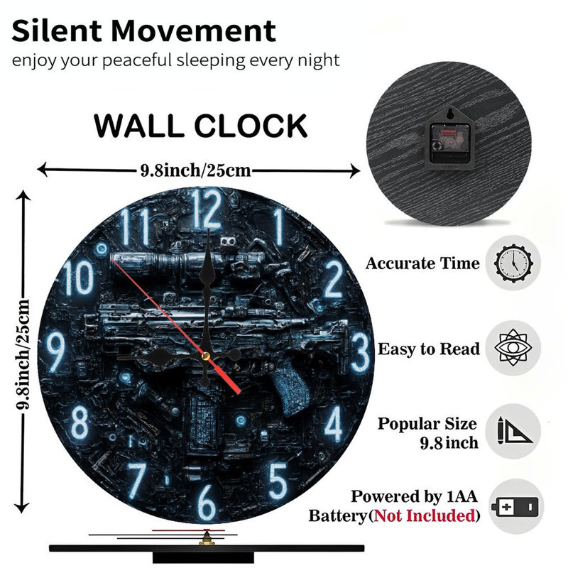Horloge de fusil futuriste