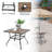 Leonard 4 - Person Steel Patio Dining Set Umbrella Hole Included Square Table
