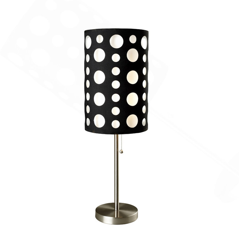 Lampe de table en métal de 33 po de hauteur, interrupteur marche / arrêt à chaîne, ampoule 100 W de type A ou ampoule CLF 23 W, 12 V maximum