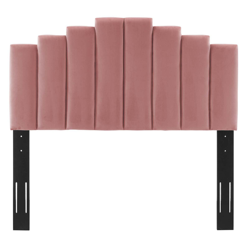 Tête de lit en velours Modway Noelle Performance, Grand, Vieux rose