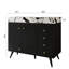 Meuble-lavabo autoportant de 91 cm (36 po) avec comptoir en pierre frittée, lavabo en céramique, 5 tiroirs et armoire à double porte-1736534460
