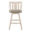 Ensemble de 2 chaises à hauteur de comptoir, chaise pivotante grise à 360 degrés