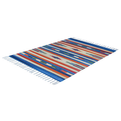 Country Southwestern Cotton Hand Woven Area Rug
