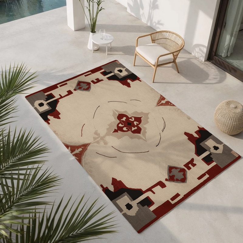 Tapis intérieur et extérieur ciselé, Rectangulaire 8 pi x 10 pi