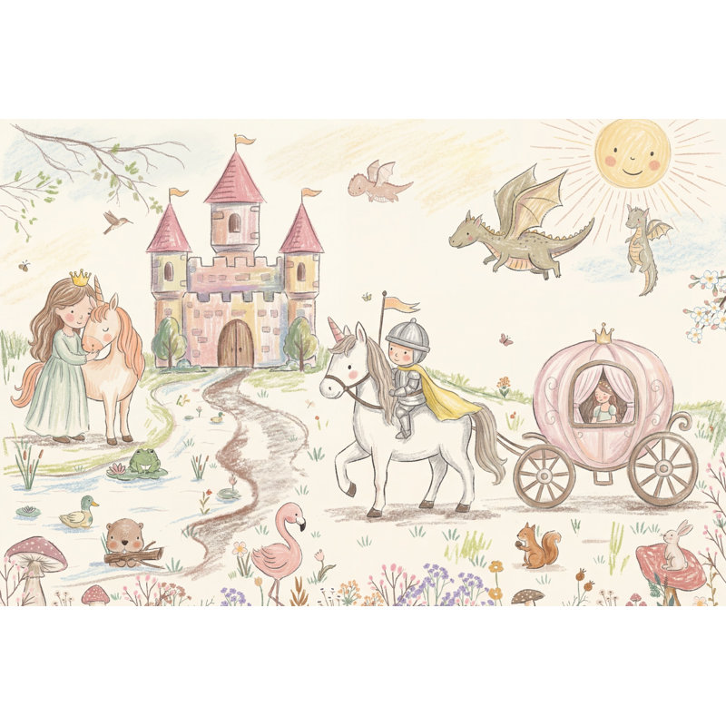 Meadow Flowers, Peler et coller, 200 po x 120 po