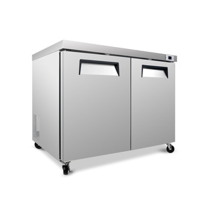 Plan de travail commercial en acier inoxydable 48,1 pouces 2 portes 2 portes