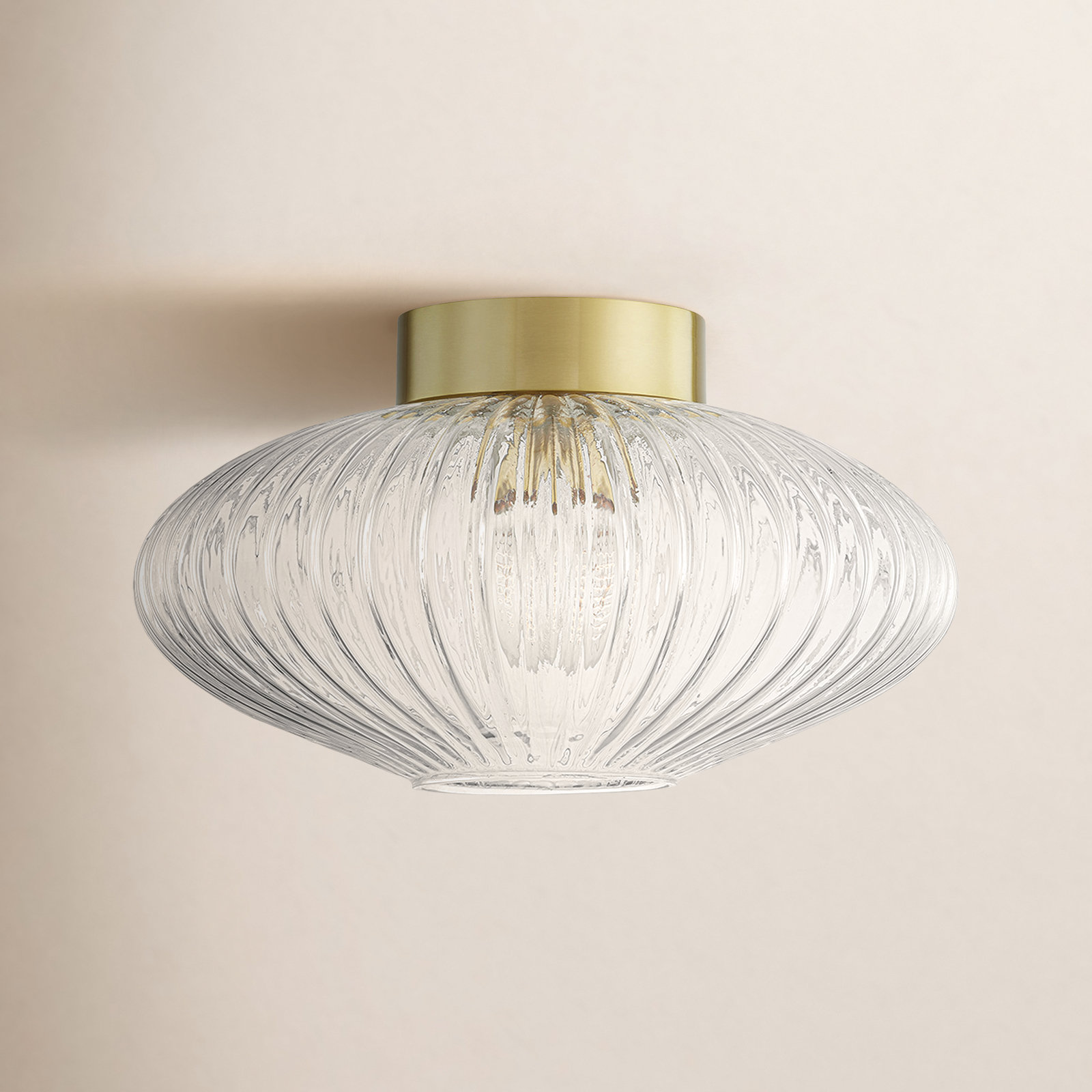 Tyrel Single Light Glass Semi Flush Mount