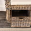Banc de rangement en osier à 2 tiroirs 34,50 po Palermo, gris