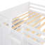 Lit mezzanine simple avec lit autonome, tablettes, bureau et garde-robe - blanc