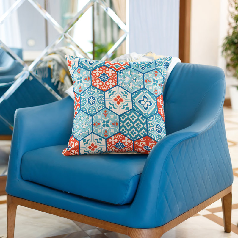 Housse et insert de coussin décoratif intérieur / extérieur en mélange de polyester, Polyester
