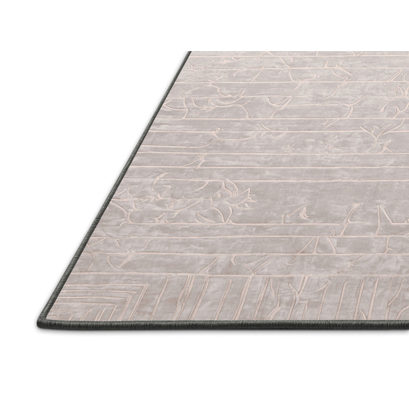 Tapis gris soyeux et moelleux, Tapis de couloir 2 pi x 4 pi