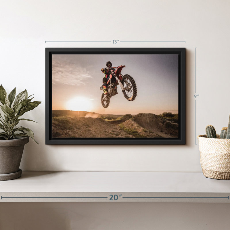 Impression sur toile Freestyle Dirt Bike, H 9 po x l 13 po