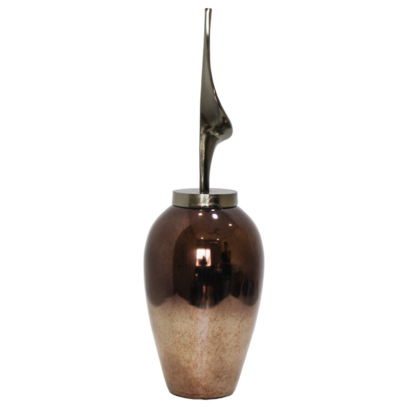Fouzan Large Urn With Topper, 26"