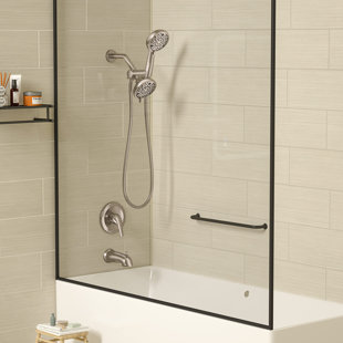 Tub And Shower Faucet Set, Dual Shower Head With Bathtub Faucet Set, Single-handle Control Shower Valve And Trim Kit