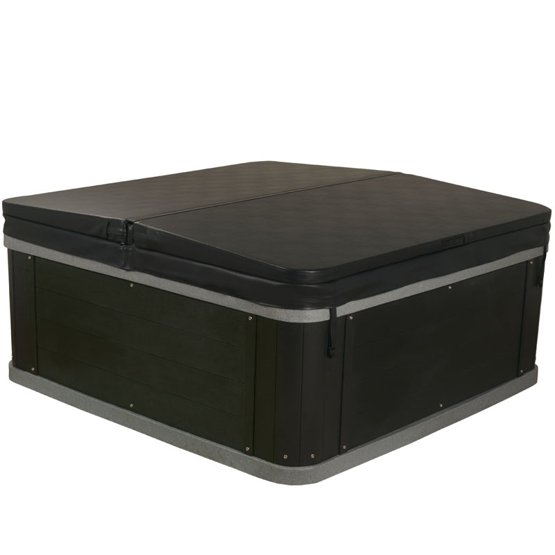 Ariana 6-Person Gray Polyethylene Square Hot Tub Spa