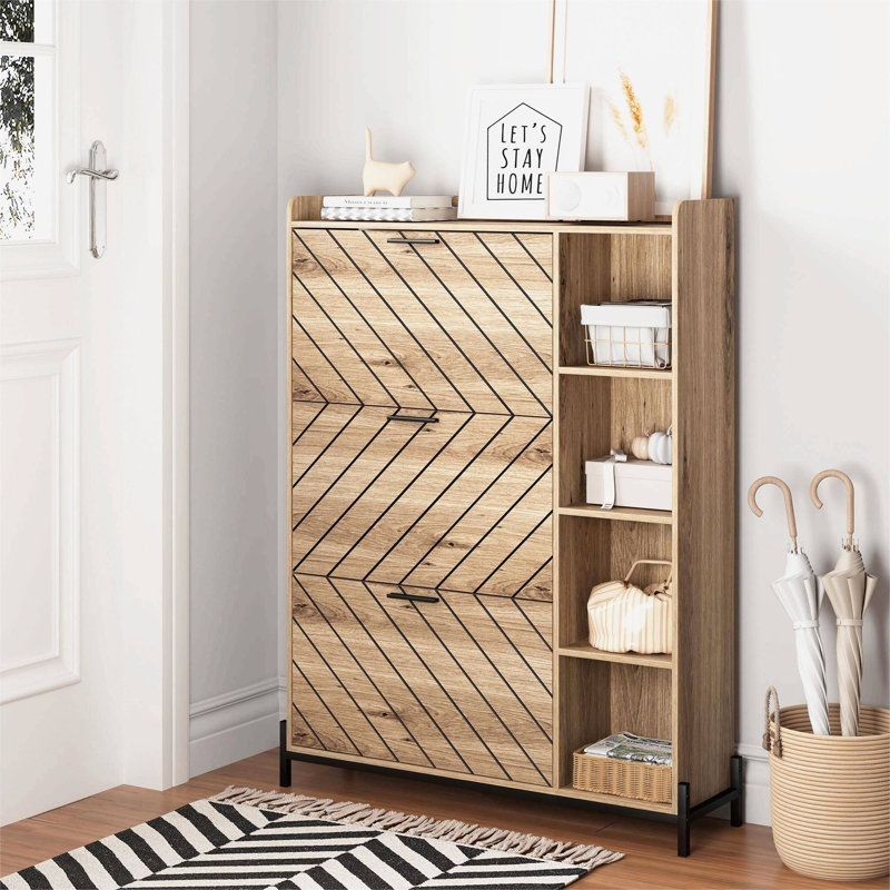 18 Pair Shoe Storage Cabinet