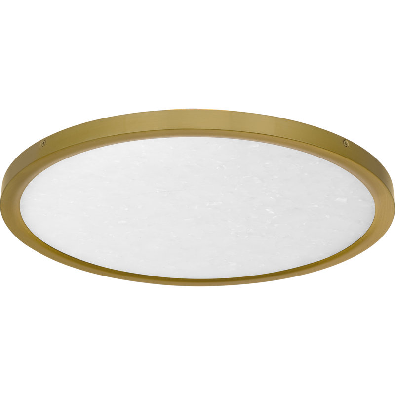 Outskirts Integrated LED Flush Mount With CCT Switch, 1" H x 20" W x 20" D, Brushed Gold