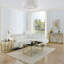 Console moderne en verre avec structure en métal doré et plateau en verre trempé noir pour une utilisation polyvalente à la maison-860866836