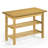 Shoe Rack Bench,3-Tier Rubberwood Freestanding Shoe Changing Bench with Slat Shelves
