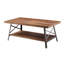 Table basse avec rangement en chêne patiné et sable noir