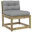 Garden Sofa with Cushions Impregnated Wood Pine