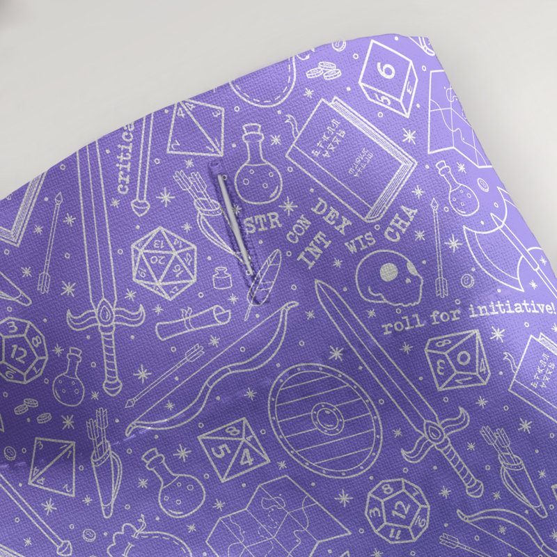 Rideau de douche simple classique RPG, Mauve / Bleu