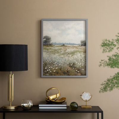 «Vintage Landscape XXXI», reproduction encadrée - bois massif