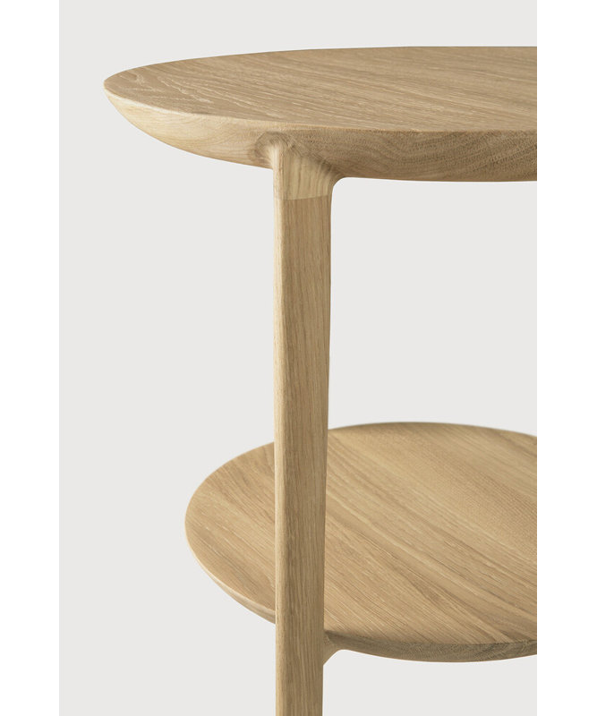 Bok Solid Wood End Table, Natural Oak
