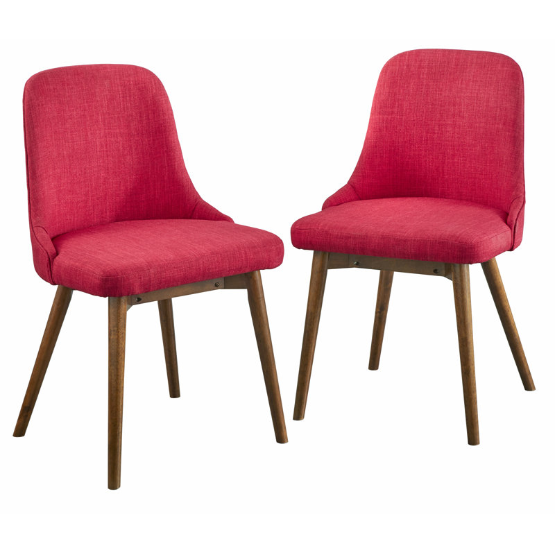 Chaise d'appoint rembourrée grise Tallapoosa, Rouge