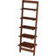 Bibliothèque à 5 niveaux de style échelle L 16,25 po x l 11,5 po x H 50 po Lavish Home (noyer)-672839203