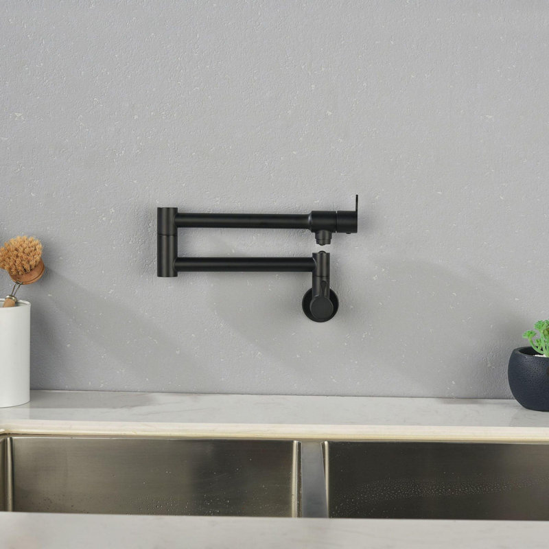Robinet remplisseur mural, Noir mat
