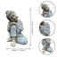 Statue de Bouddha couché serein, haute figurine de Bouddha méditant en résine de 16,34 po, décor zen résistant aux intempéries pour le patio, la cour et l'espace de méditation