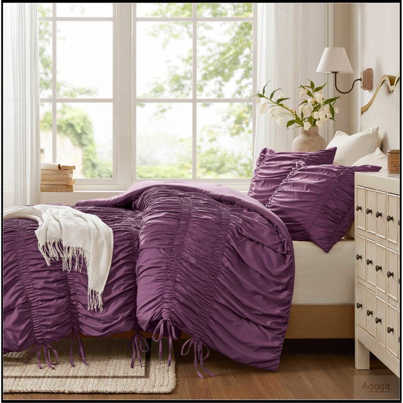 2PCS Twin/Twin XL Comforter Set, Purple