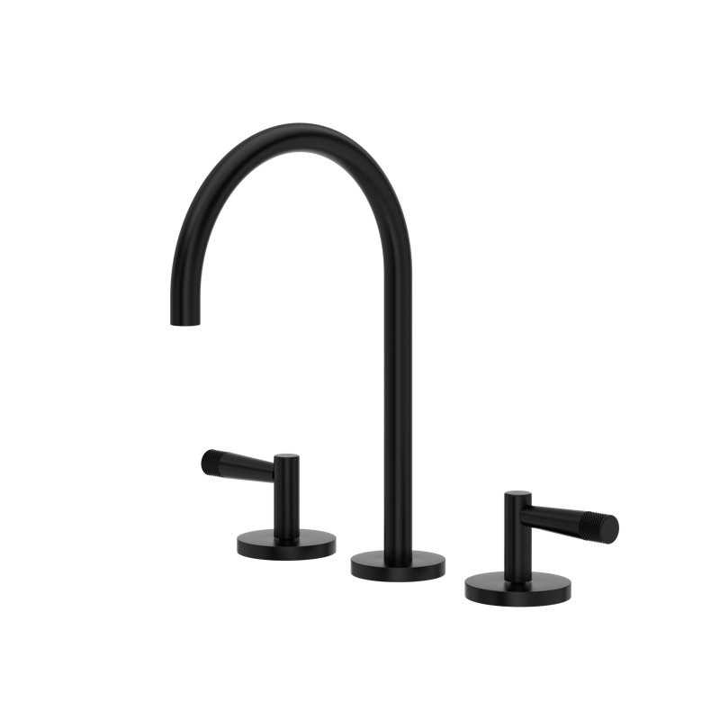 Amahle Widespread Lavatory Faucet with C-Spout, Matte Black