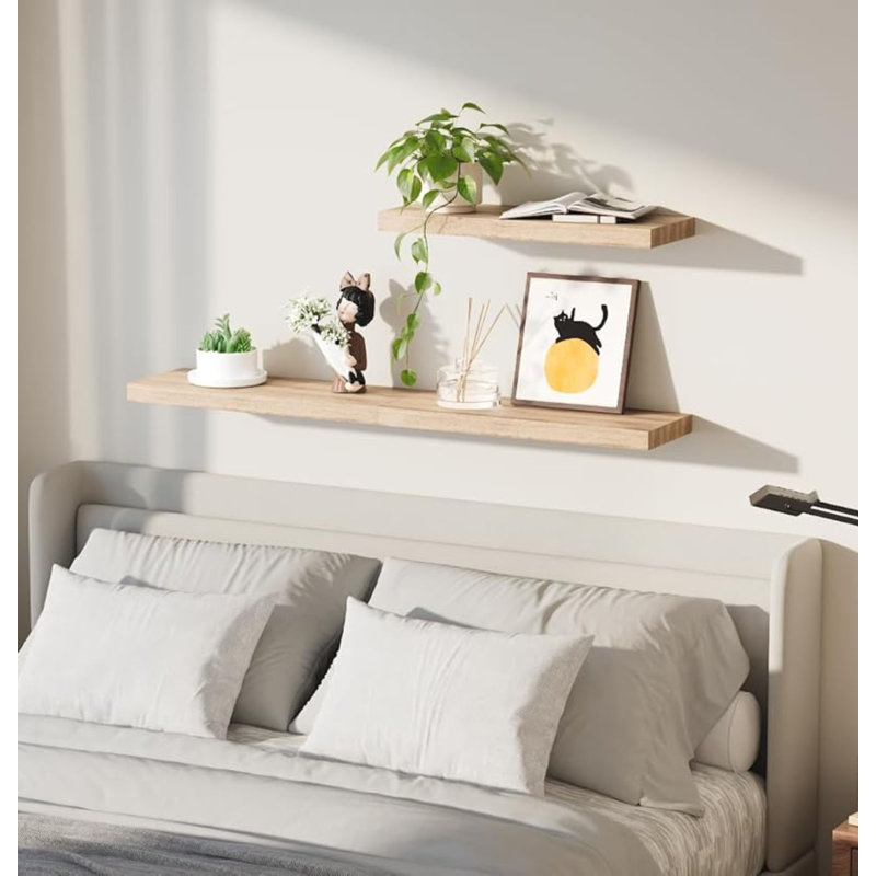 Floating Shelf, 2.5cm H x 40cm W x 15cm D, Brown