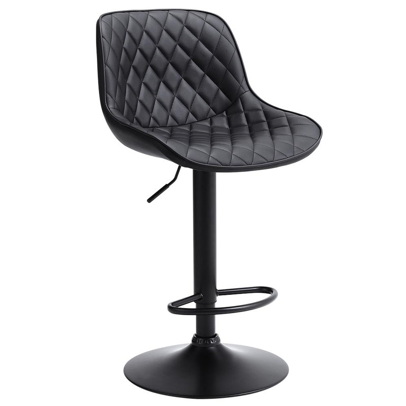 Swivel Upholstered Adjustable Height Bar Stool