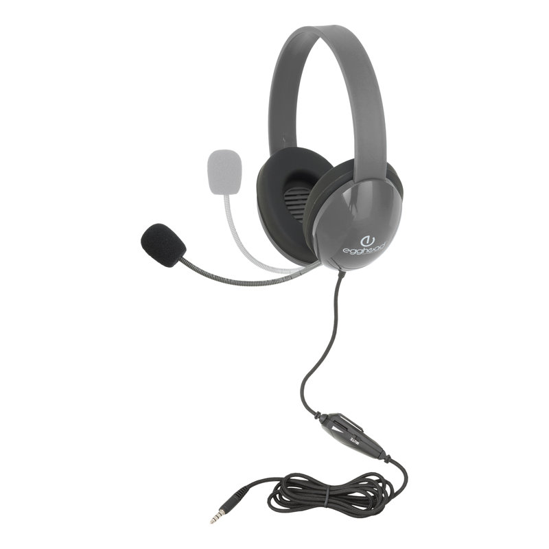 Heavy Duty Mobile-Ready Kids Headphone, Gris