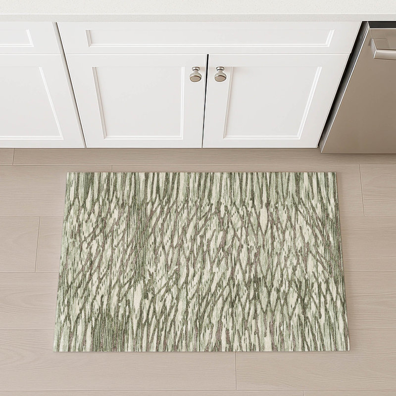 Machine Washable Indoor/Outdoor Chantille ACN2771 Modern Rug, 1'8" x 2'6", Olive