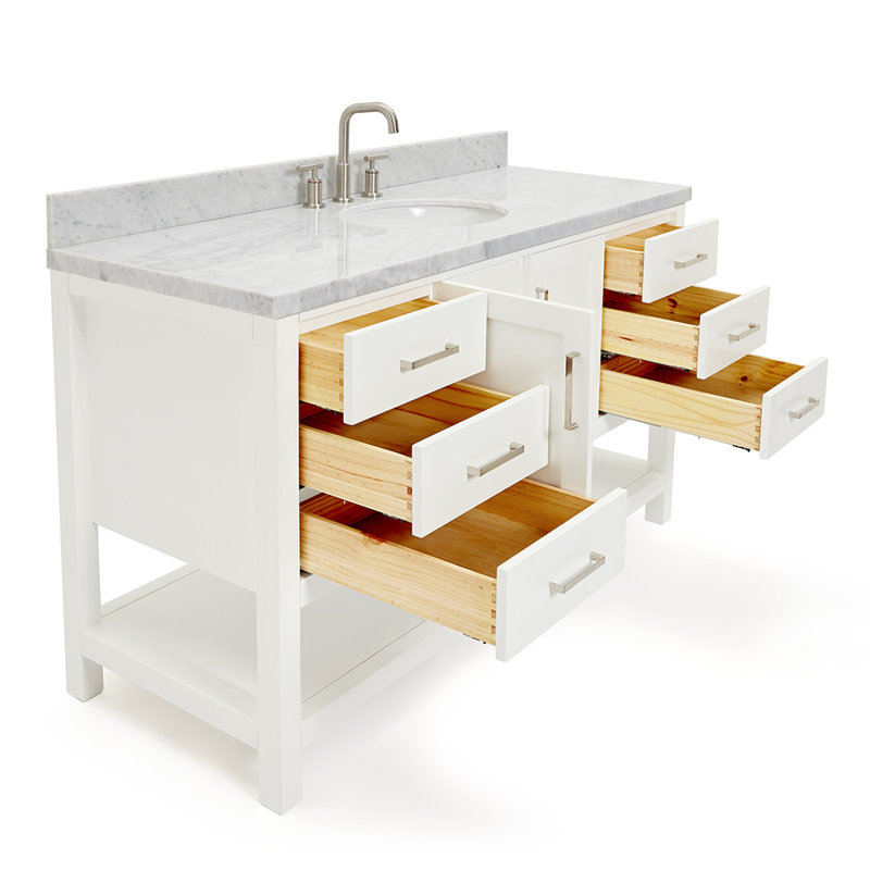 Magnolia Bath Vanity Oval Basin S061SCWOV, White