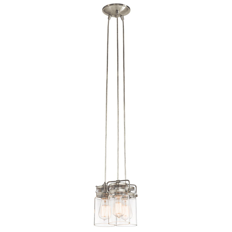 Sue 3 - Light Cluster Pendant, Brushed Nickel