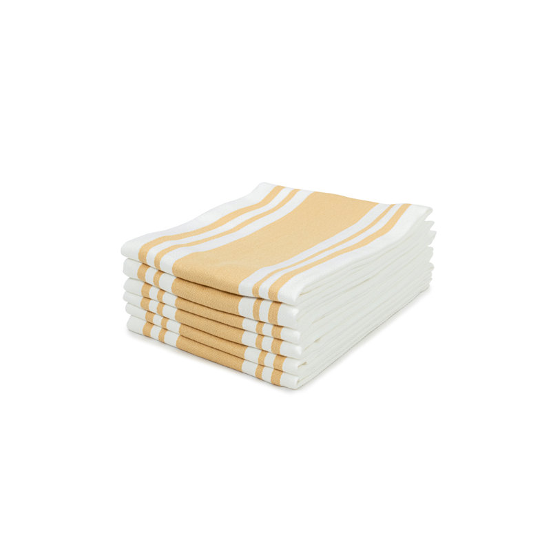 Cotton Stripe Jacquard Dish Cloth Kitchen Towel, Beige