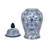 Jimerso Jar with Blue and White Floral Pattern and Removable Lid -25312576