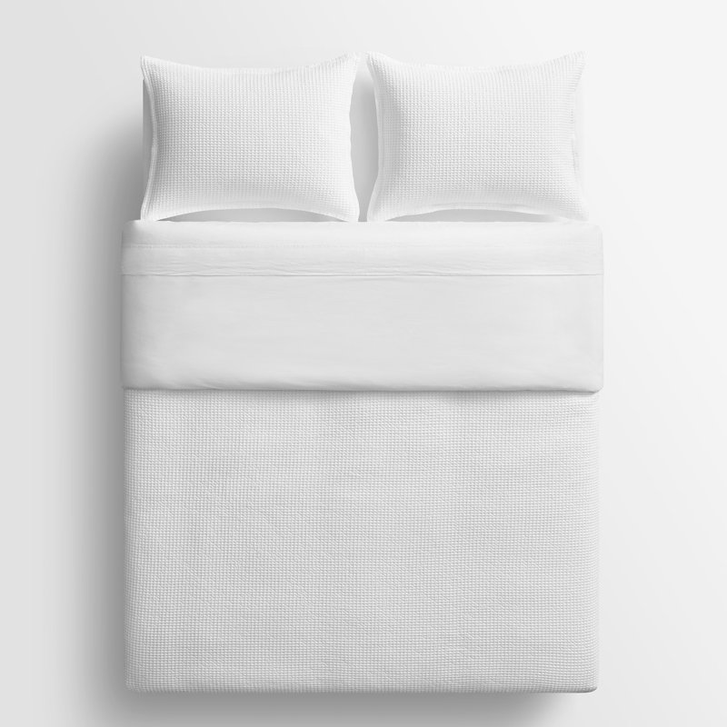Cascade Duvet Cover Set, Tomato, Queen Duvet Cover + 2 Queen Shams