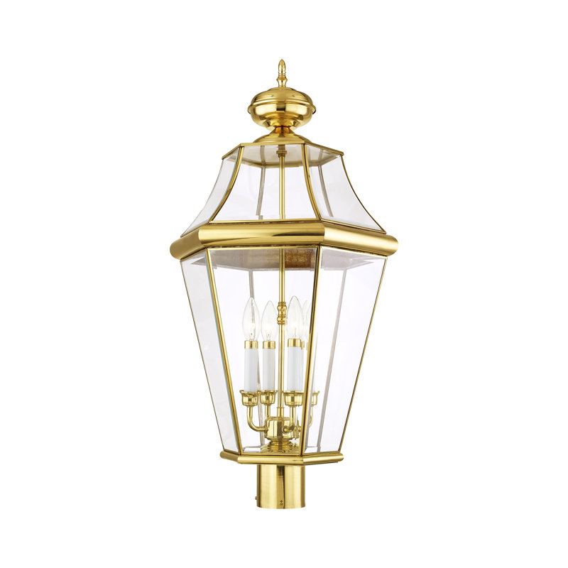 Tête de lanterne d'extérieur 4 lumières Arelene, Laiton poli