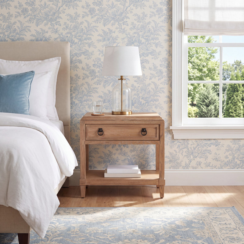 Hayes 1-Drawer Nightstand, Tan