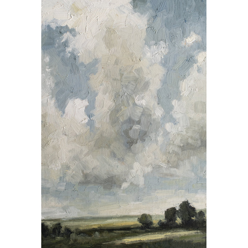 «Gathering Clouds» par Marian Parsons - peinture sur toile tendue, H 30 po x l 20 po