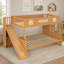 Lit superposé double XL/queen avec glissade et escalier de rangement-1041885291