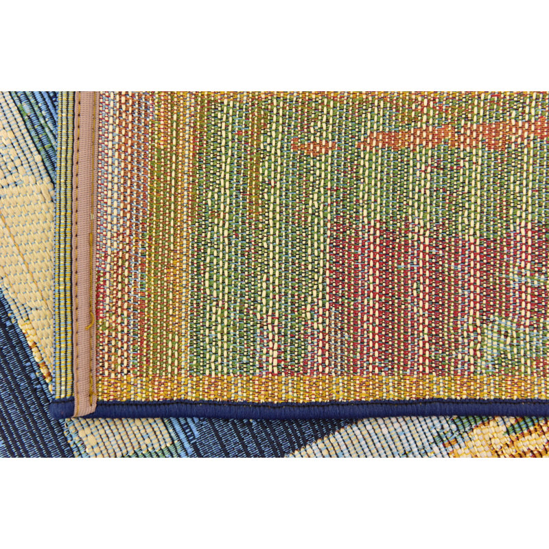 Tapis intérieur / extérieur bleu Merrimac, Tapis de couloir 2 pi 7 po x 12 pi